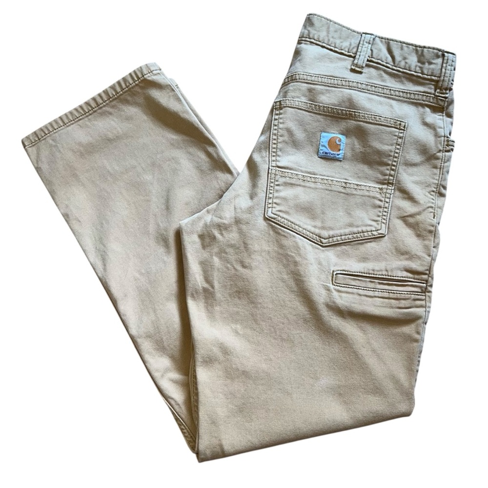 Carhartt Tan Cargo Pants Relaxed Fit Durable Workwear Men’s 34X30